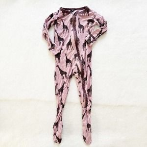 Kickee Pants Giraffe Zip Ruffle Footie